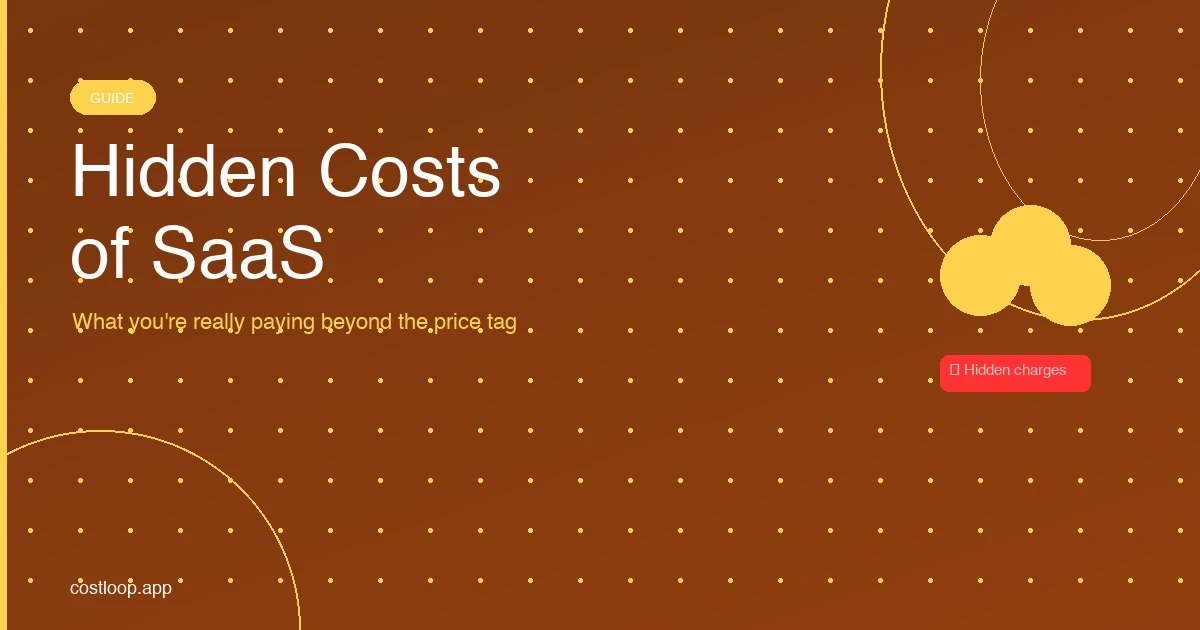 Warning signs and dollar symbols representing hidden SaaS subscription costs
