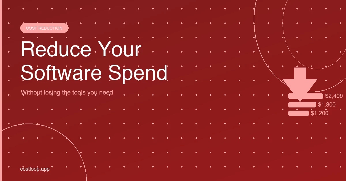 A clean view of business software costs broken down by category and monthly spend